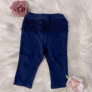 ✨Old Navy 6-12 Months Ruffle Bottom  Navy Blue Leggings✨